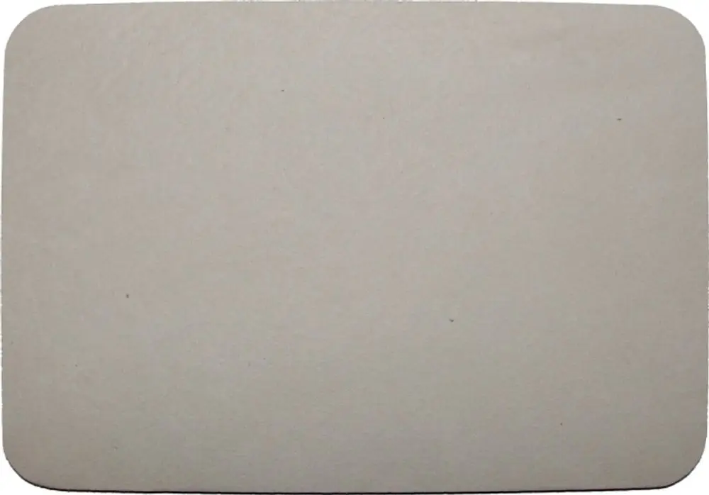 Rechteckige Dichtung aus hellem Material, möglicherweise für einen Reinigungsdeckel. Anwendungsbereich könnte im Heizungsbereich von Wolf-Produkten liegen.
